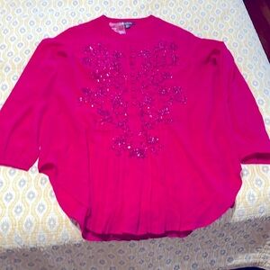 NWT Roaman’s Gorgeous hot pink blouse, size 14W